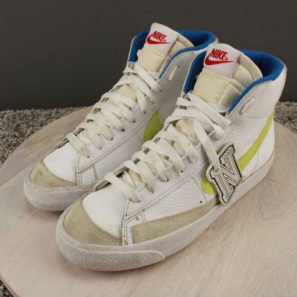 Nike Blazer Mid 77 Jumbo Sneakers Youth 6.5 White Yellow Blue Retro High Top - Picture 5 of 11
